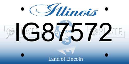 IG87572 Illinois License Plate