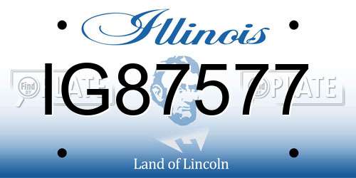 IG87577 Illinois License Plate