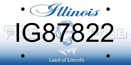 IG87822 Illinois License Plate