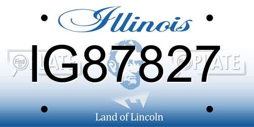 IG87827 Illinois License Plate
