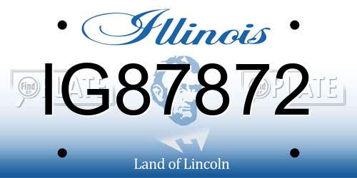 IG87872 Illinois License Plate