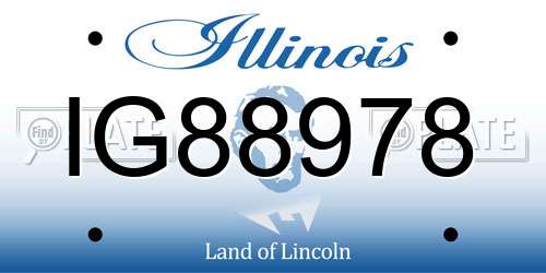 IG88978 Illinois License Plate