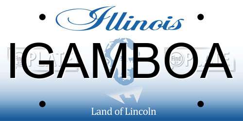 IGAMBOA Illinois License Plate