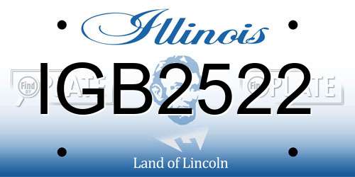 IGB2522 Illinois License Plate