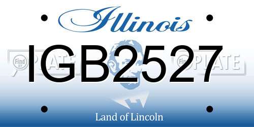 IGB2527 Illinois License Plate