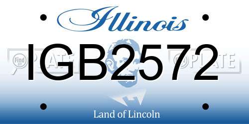 IGB2572 Illinois License Plate