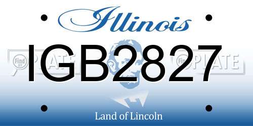 IGB2827 Illinois License Plate