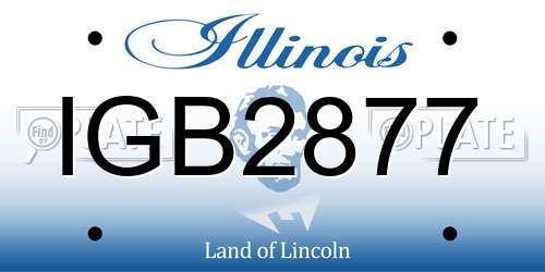 IGB2877 Illinois License Plate