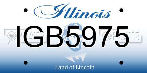 IGB5975 Illinois License Plate