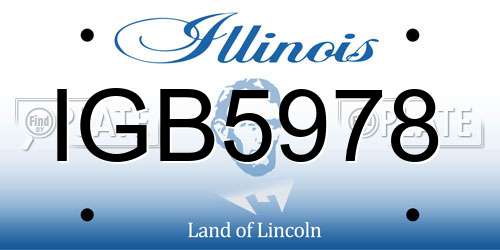 IGB5978 Illinois License Plate