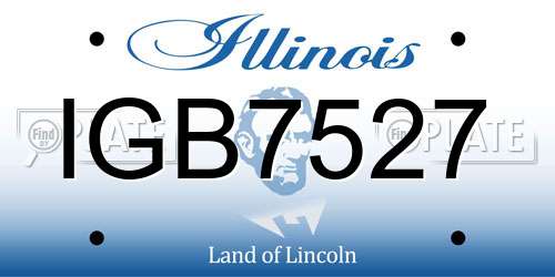 IGB7527 Illinois License Plate