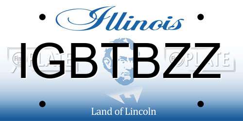 IGBTBZZ Illinois License Plate