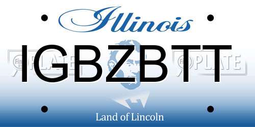 IGBZBTT Illinois License Plate