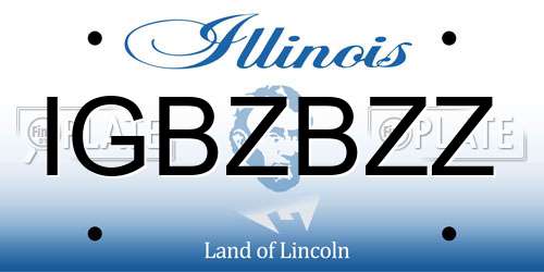 IGBZBZZ Illinois License Plate