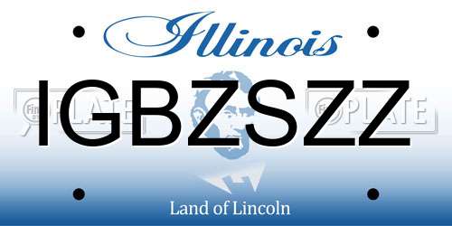 IGBZSZZ Illinois License Plate