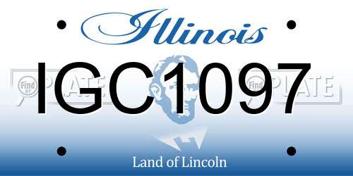 IGC1097 Illinois License Plate
