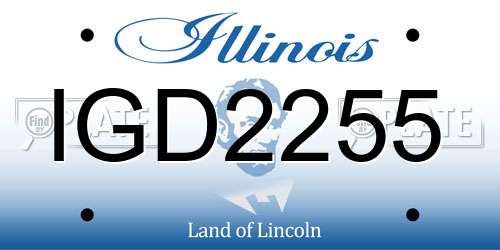 IGD2255 Illinois License Plate