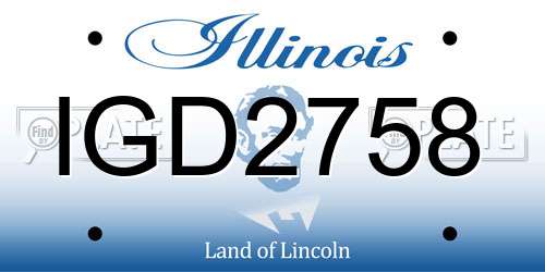 IGD2758 Illinois License Plate