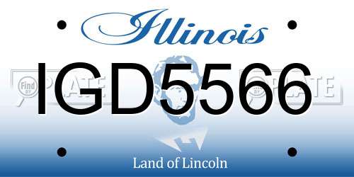 IGD5566 Illinois License Plate