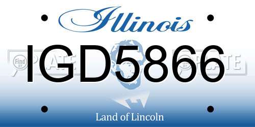 IGD5866 Illinois License Plate