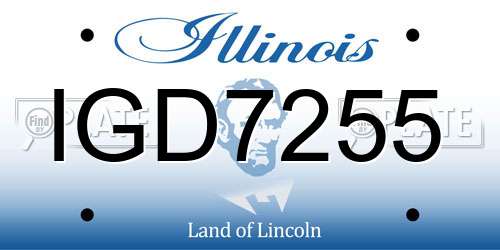 IGD7255 Illinois License Plate