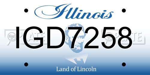 IGD7258 Illinois License Plate