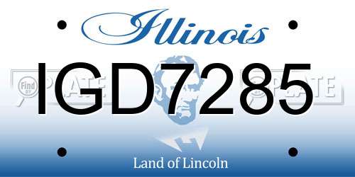 IGD7285 Illinois License Plate