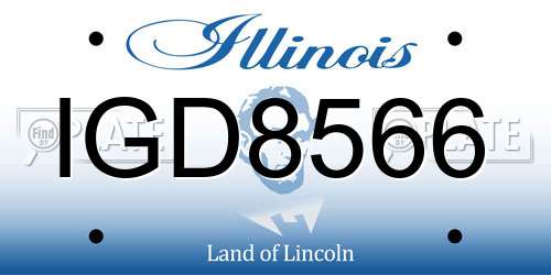IGD8566 Illinois License Plate
