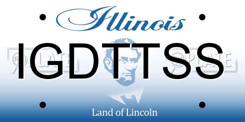 IGDTTSS Illinois License Plate