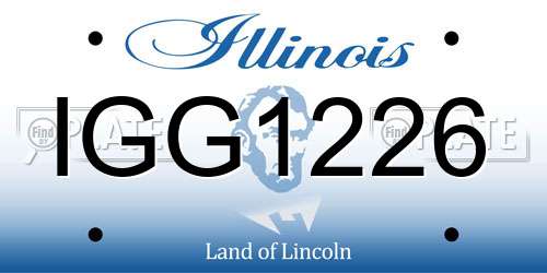 IGG1226 Illinois License Plate