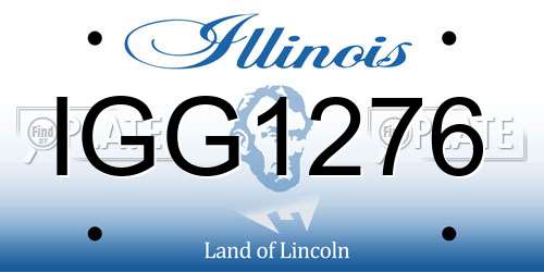IGG1276 Illinois License Plate