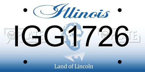 IGG1726 Illinois License Plate
