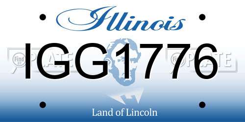 IGG1776 Illinois License Plate