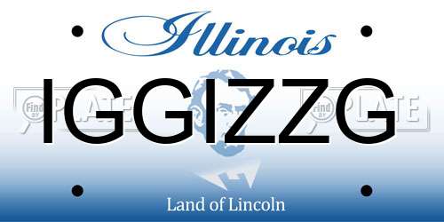 IGGIZZG Illinois License Plate