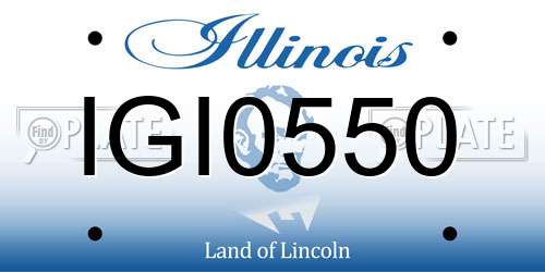 IGI0550 Illinois License Plate