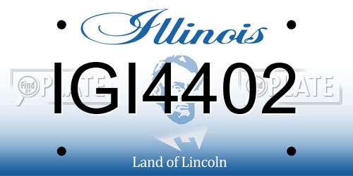 IGI4402 Illinois License Plate