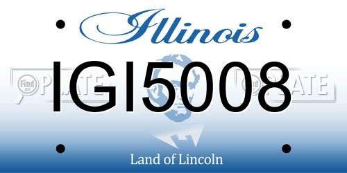 IGI5008 Illinois License Plate
