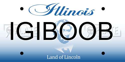 IGIBOOB Illinois License Plate
