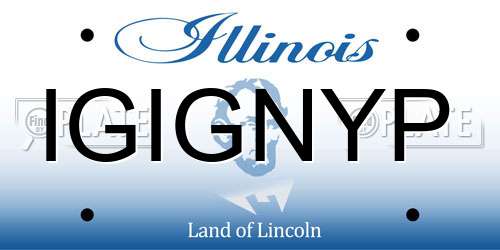 IGIGNYP Illinois License Plate