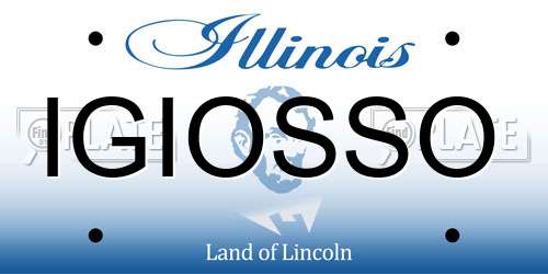 IGIOSSO Illinois License Plate