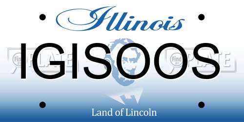 IGISOOS Illinois License Plate