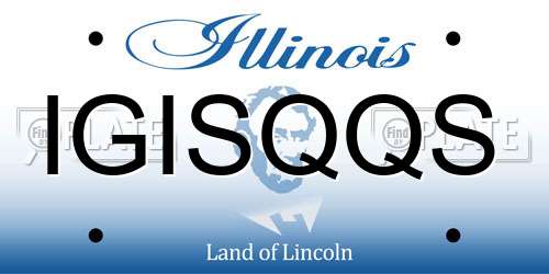 IGISQQS Illinois License Plate