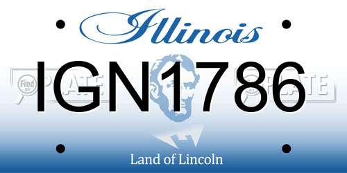 IGN1786 Illinois License Plate