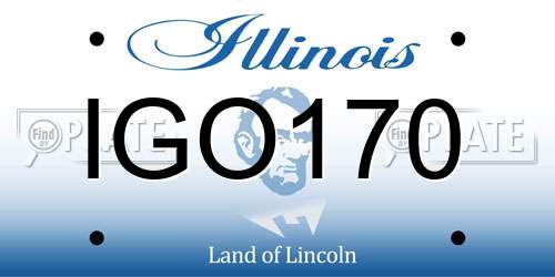 IGO170 Illinois License Plate