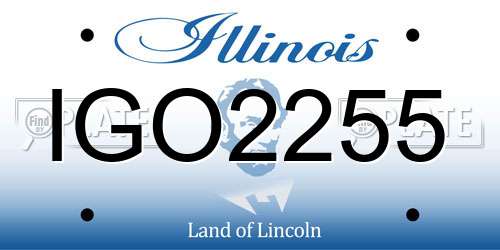 IGO2255 Illinois License Plate
