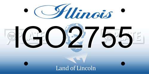 IGO2755 Illinois License Plate