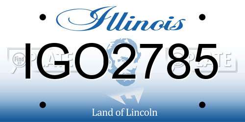 IGO2785 Illinois License Plate