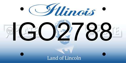 IGO2788 Illinois License Plate