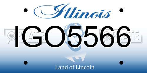 IGO5566 Illinois License Plate