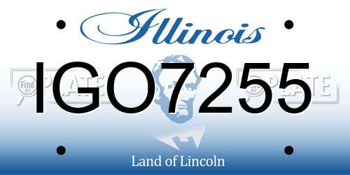 IGO7255 Illinois License Plate